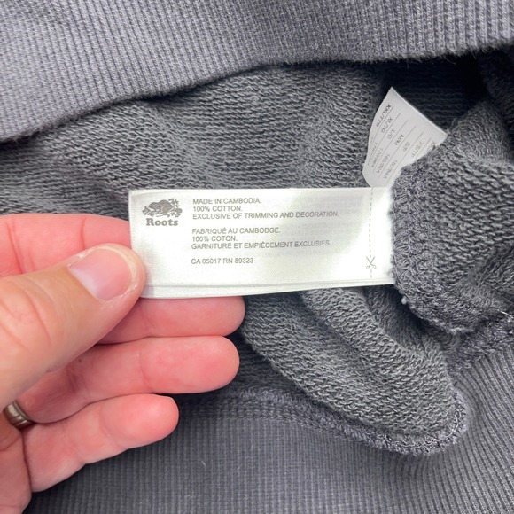 Roots Women's Gray Mock Neck Long Sleeve Sweatshirt Size XS - Picture 4 of 11